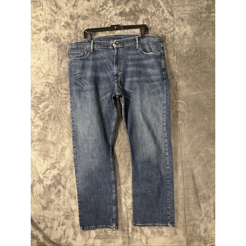 Levis 514 Straight Fit Mens Jeans 42x32 Medium Wash Blue Denim Pants